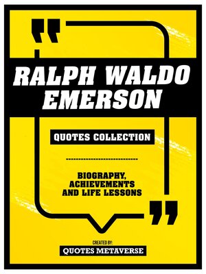 cover image of Ralph Waldo Emerson--Quotes Collection